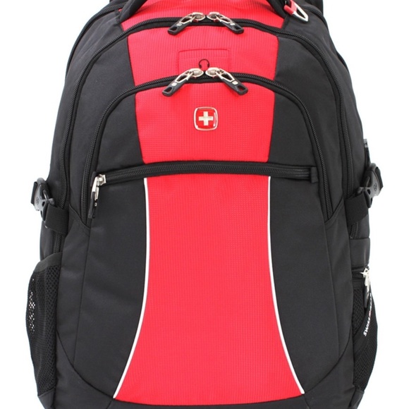 SWISSGEAR NWT LAPTOP BACKPACK BLACK/RED - Picture 3 of 8